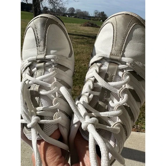 Nike Shox NZ Women Shoes White Light Gray Pink Shox NZ 313764 101 Size 7.5 - Picture 3 of 16